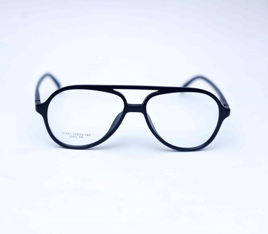 Double Bridge Aviator - Black - Optix One