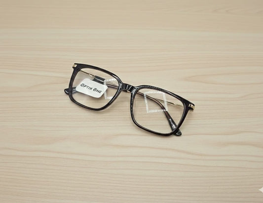 Black square acetate eyeglasses Style 3037, Optix One Pakistan